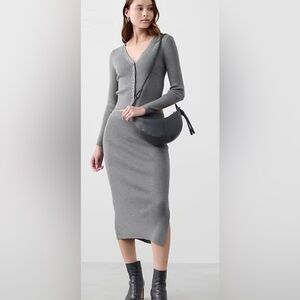 BANANA REPUBLIC LUREX RIBBED CARDIGAN SWEATER SZ M